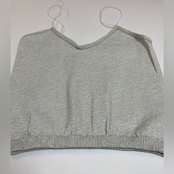 #133 Free People Intimately Sparkle Cropped Tank Bralette Stretch - Picture 5 of 5